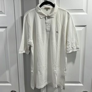 White - Burberry Short Sleeve Polo
